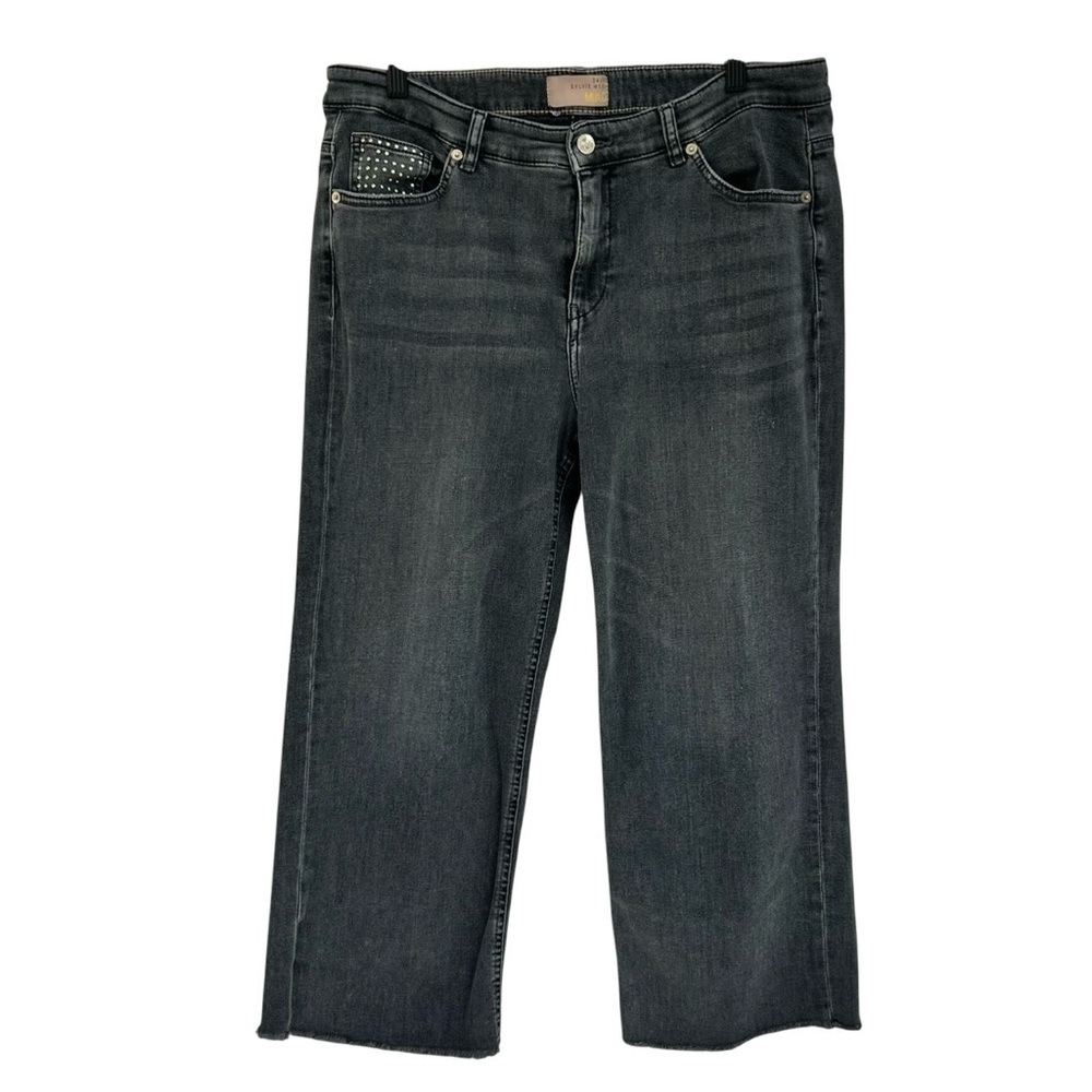SYLVIE MEIS MAC Rich Culotte Crop Black Wash Jeans EU 44 | US 12